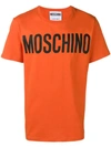 MOSCHINO MOSCHINO LOGO PATCH T-SHIRT - 橘色