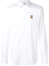 Moschino White Teddy Patch Shirt In White