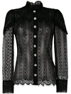 DOLCE & GABBANA LACE PANEL BLOUSE