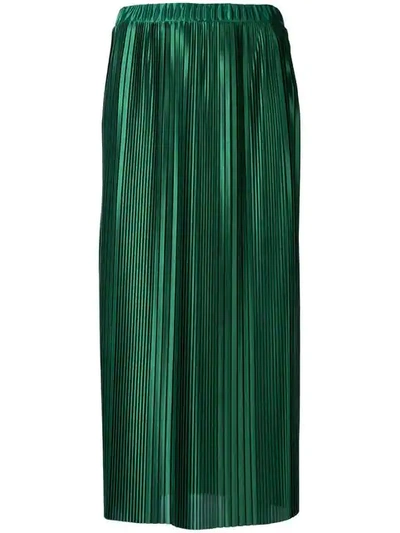 Givenchy Pleated Maxi Skirt In Green