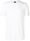 Giorgio Armani Men Stretch Viscose Jersey Crew Neck T-shirt In White