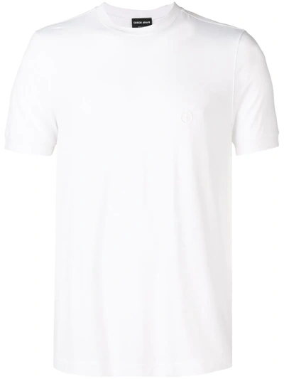 Giorgio Armani Logo-print Short-sleeved T-shirt In White