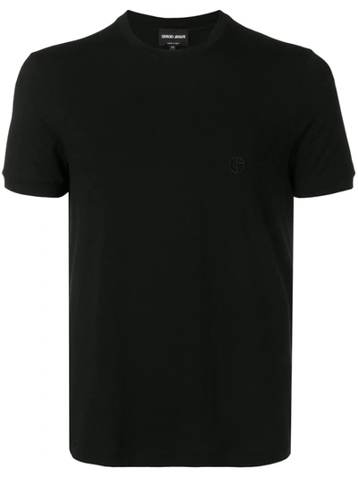 Giorgio Armani Black Viscose-blend T-shirt