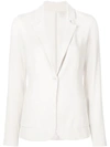 Majestic Stretch Linen One-button Blazer In Grey