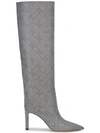 JIMMY CHOO CHECKED KNEE-HIGH BOOTS