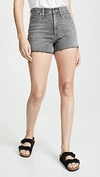 Citizens Of Humanity Marlow Distressed Organic Denim Shorts In Smoke