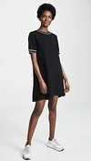 Rag & Bone Solo Short Sleeve Snap Side Dress In Black