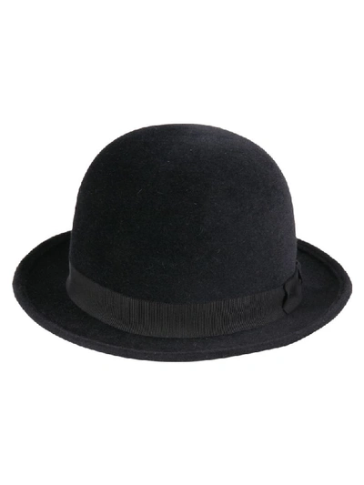 Anthony Peto Bowler Lapin Fur Felt Hat In Black