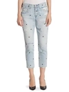 AMO TOMBOY CROPPED FLORAL-EMBROIDERED JEANS,0400097664610