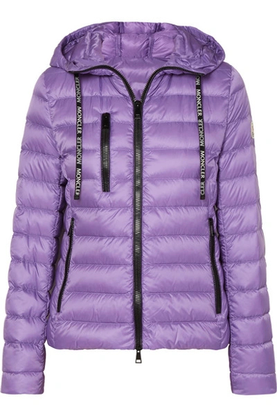 Moncler Seoul Hooded Lightweight Down Jacket In 61b Purple