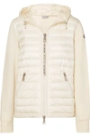 MONCLER HOODED QUILTED SHELL AND COTTON-JERSEY DOWN JACKET