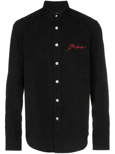 Balmain Paris Shirt In Black