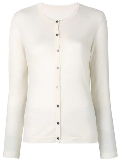 Sottomettimi Button Fitted Cardigan In White