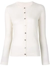 Sottomettimi Button Fitted Cardigan In White