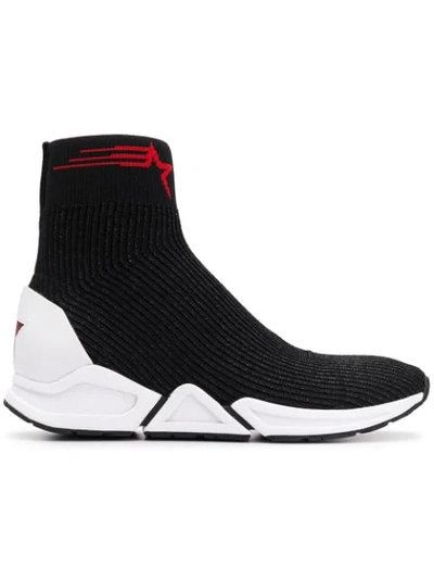 Ash Thonder High-top Sock Sneakers In Black