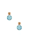 AMBER SCEATS AMBER SCEATS CIRCLE EARRINGS IN BLUE.,AMBE-WL136