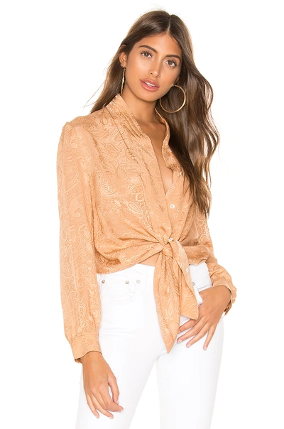 Nanushka Felice Blouse In Dusty Apricot