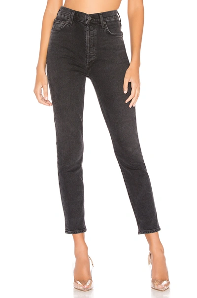 Agolde Pinch Waist Ultra High Rise Skinny Jeans In Hotline