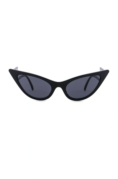 Le Specs + Adam Selman The Prowler Cat-eye Acetate Sunglasses In Black