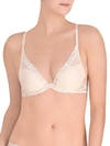 Natori Feathers Lace Plunge Nursing T-shirt Bra In Cameo Rose