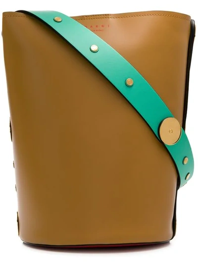 Marni Punch Bucket Bag - 棕色 In Brown