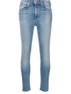 Rag & Bone Nina High-rise Ankle Cigarette Jeans In Blue