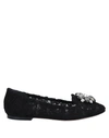 DOLCE & GABBANA DOLCE & GABBANA WOMAN LOAFERS BLACK SIZE 6.5 TEXTILE FIBERS,11652221TO 3