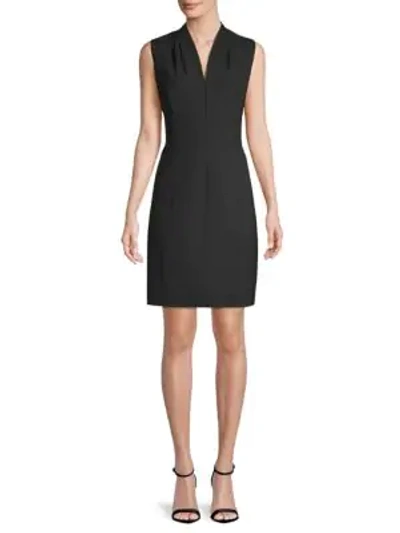 Elie Tahari Annabel Sleeveless V-neck Shift Dress In Black