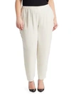 EILEEN FISHER SYSTEM SLOUCHY SILK ANKLE PANTS,400093650138