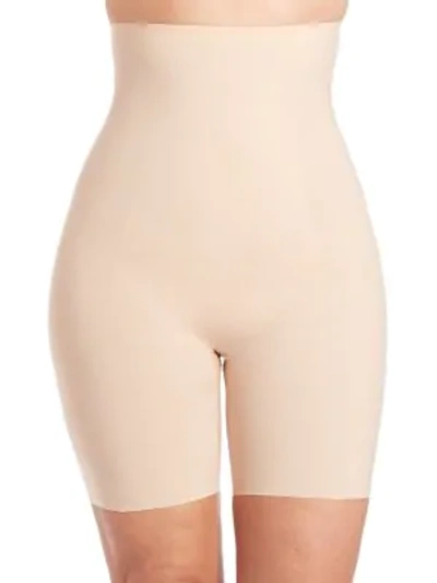 Spanx Women's Thinstincts Plus Size Thinstincts High-waisted Mid-thigh Short 10006p In Soft Nude- Nude