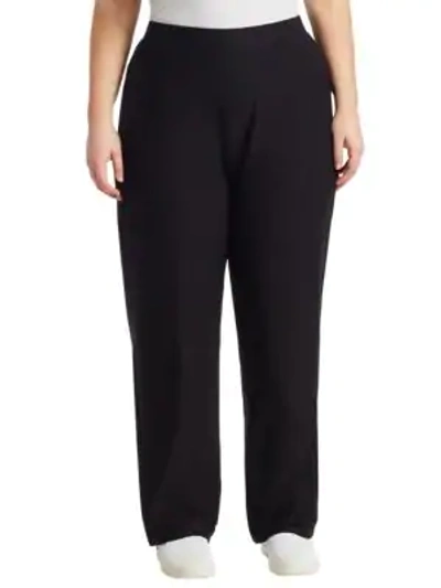 Eileen Fisher Straight-leg Pants In Black