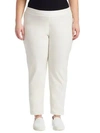 Eileen Fisher Washable Stretch-crepe Slim Ankle Pants In Bone