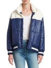 MOTHER The Puff Faux-Fur Snap Jacket