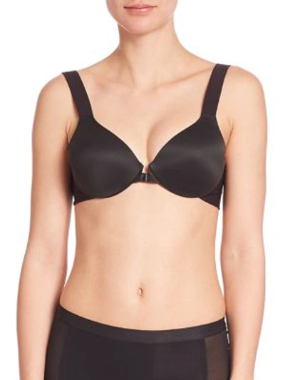 Spanx Illusion Lace Full Coverage Bra In Very Black/ Toasted