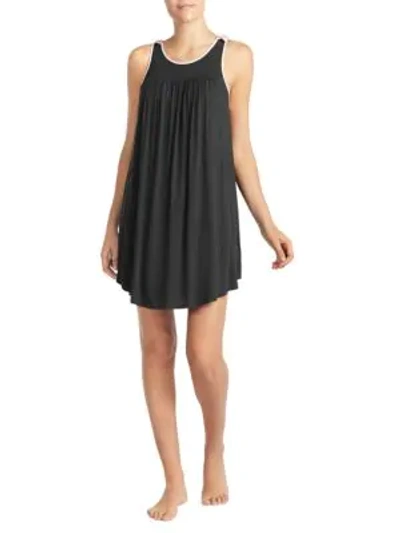 Kate Spade Evergreen Polka-dot Chemise In Black