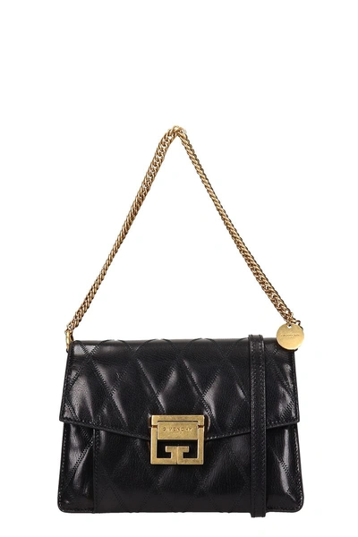 Givenchy Gv3 Small Black Quilted Leather Bag In Nero