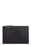 GIVENCHY Givenchy Black Emblem Large 4 G Pouch,10806969