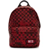 MCQ BY ALEXANDER MCQUEEN MCQ ALEXANDER MCQUEEN RED RACER CHECK CLASSIC BACKPACK