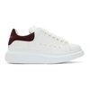 ALEXANDER MCQUEEN ALEXANDER MCQUEEN SSENSE EXCLUSIVE WHITE AND BURGUNDY OVERSIZED SNEAKERS