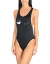 Chiara Ferragni Logo-print Low-back One-piece In Black