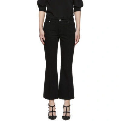 Alexander Mcqueen Embellished Cropped Trousers In Blue