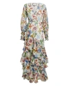 ALEXIS Solace Floral Ruffle Dress,SOLACE