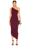 Norma Kamali Norma Kamal Diana Off The Shoulder Ruched Evening Gown In Plum