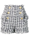 BALMAIN KNITTED BUTTON UP SHORTS