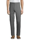 CANALI FLAT-FRONT WOOL TROUSERS,0400099645067