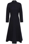 AGNONA AGNONA WOMAN FLUTED WOOL-CREPE DRESS NAVY,3074457345619771160