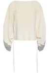 3.1 PHILLIP LIM / フィリップ リム WOMAN CROPPED INTARSIA COTTON-BLEND jumper WHITE,GB 2507222119304497