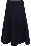 AGNONA FLARED WOOL-CREPE MIDI SKIRT,3074457345619763679