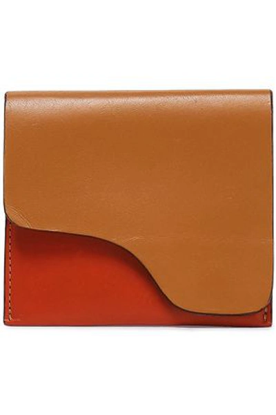 Atp Atelier Woman Two-tone Leather Cardholder Tan