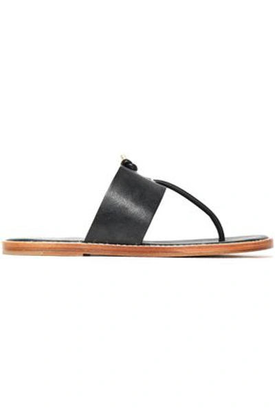 Vince Women's Caelan Leather Thong Sandals In Black